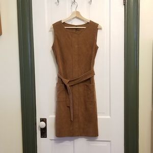 Vintage faux suede shift dress.